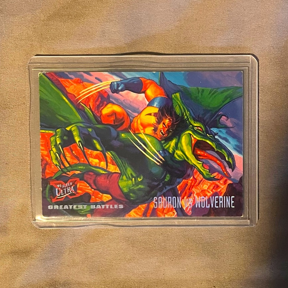 X-Men Marvel Comics 1995 Fleer Ultra Sauron vs Wolverine #140 Greatest Battles
